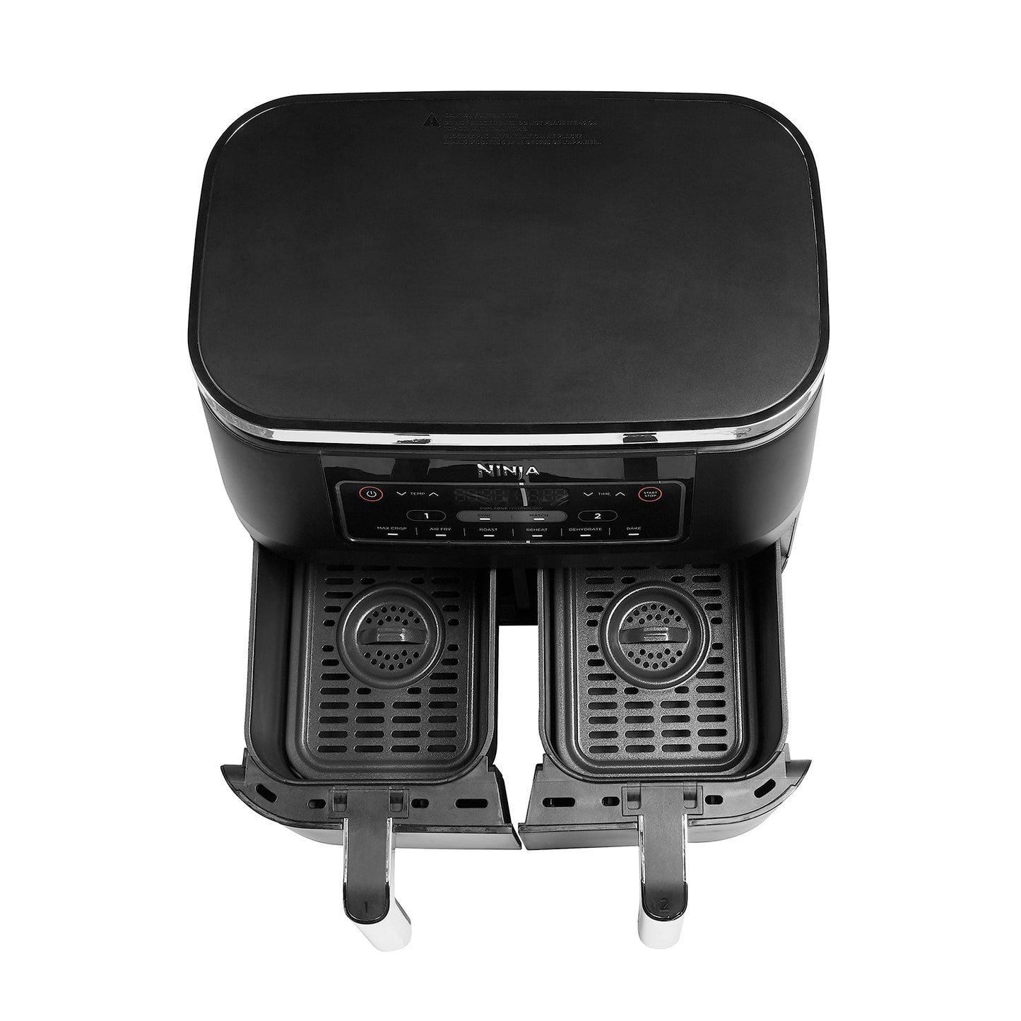 Freidora de Aire Digital Doble Zona, 7.6L, 2 Cestas, 6 en 1, Negro